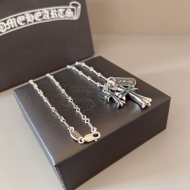 Chrome Hearts Cross Pendant Necklace – Sterling Silver Statement Piece